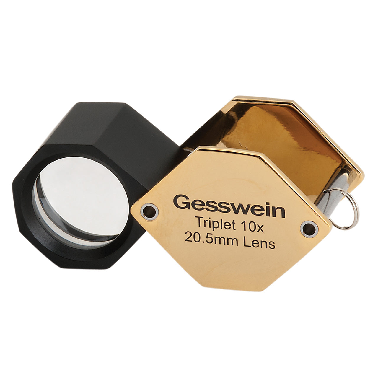10X Gesswein® 20.5mm Hex Triplet Loupes – Gold