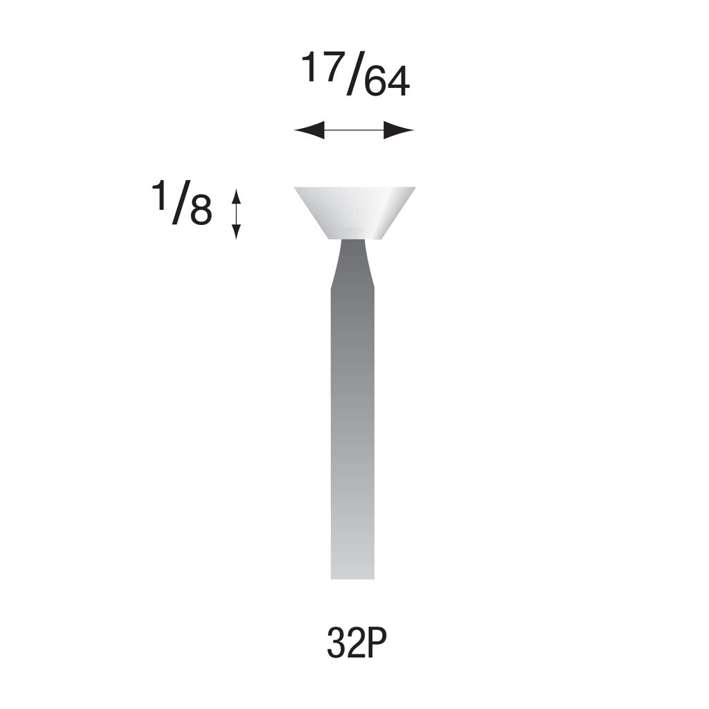 32P White Mounted Points 3/32″ Shank (Pkg of 24) Online Hot Sale