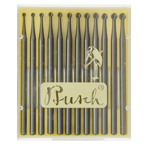 Busch® Fig.1 015-026 Set of 12 Round Burs