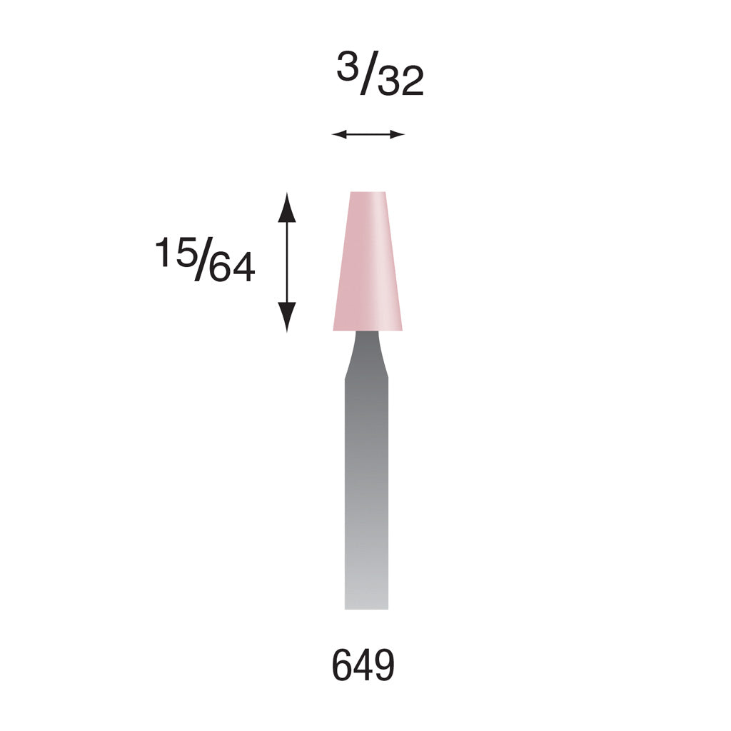 Busch® #649 Pink Polishing Points 3/32″ Shank (Pkg. of 6) Hot on Sale