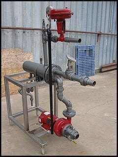 Bell and Gossett Hot Water Set on Stainless Steel Stand