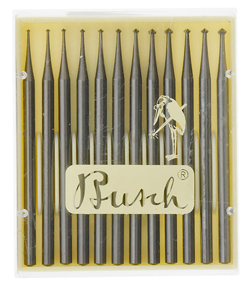 Busch® Fig 156c 007-018 Set of 12 Hart 90° Burs