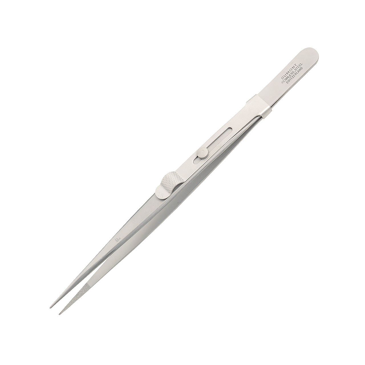Dumont® Diamond Serrated Tip Tweezers – Stainless, Fine Point Locking