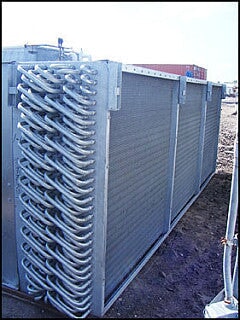Evapco 3-Fan Ammonia Blast Evaporator with E.L. Nickell Surge Drum Supply