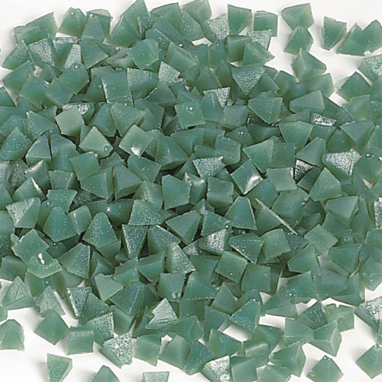 Green Plastic Pyramids – 320 grit, 50 lbs.