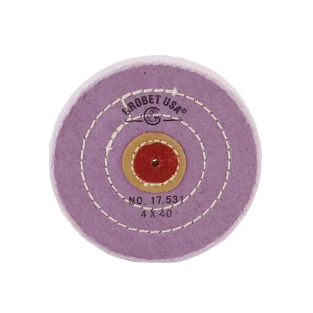 Grobet USA® Berry Muslin Buff – 4″x40 Ply, Stitched