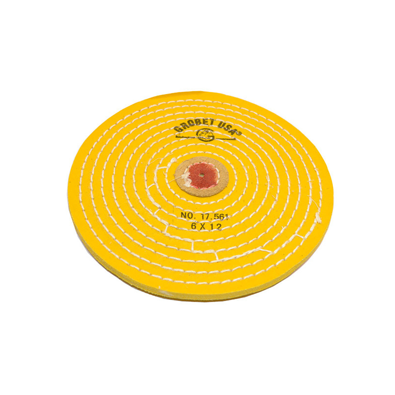 Grobet USA® Yellow Muslin Buff – 6″ Razor Edge