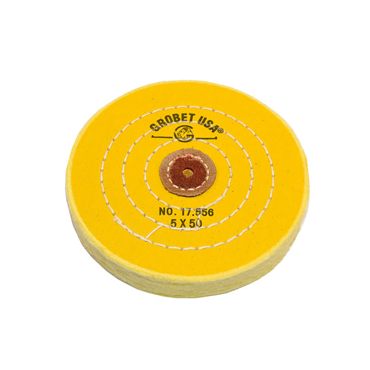 Grobet USA® Yellow Muslin Buff – 5″x50 Ply Stitched on Sale